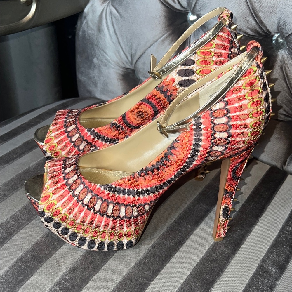 👑 Couture Collector’s Dream: Wild Pair "Alaina" Spiked Platforms 👑